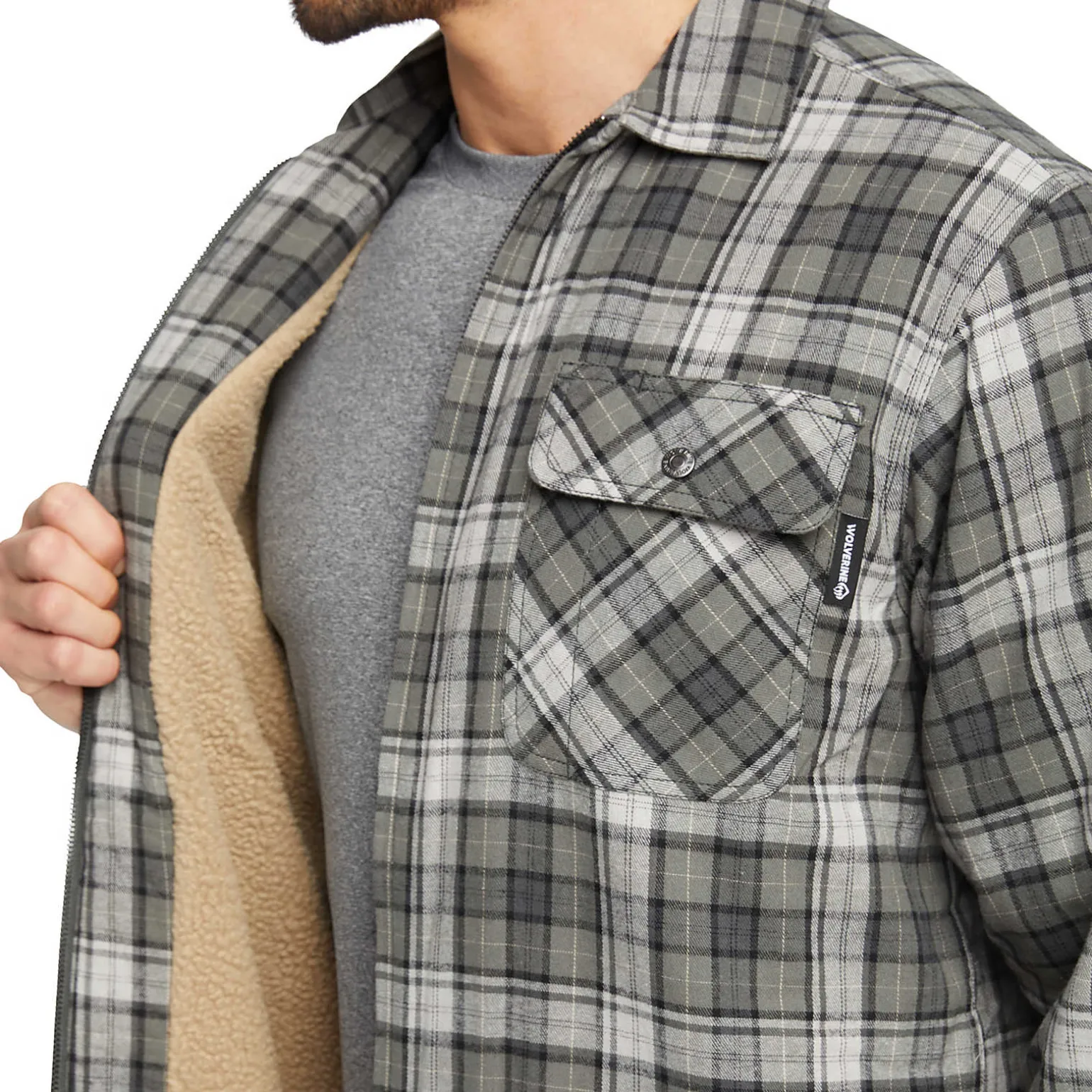 Hastings Sherpa Lined Zip Shirt-Jac