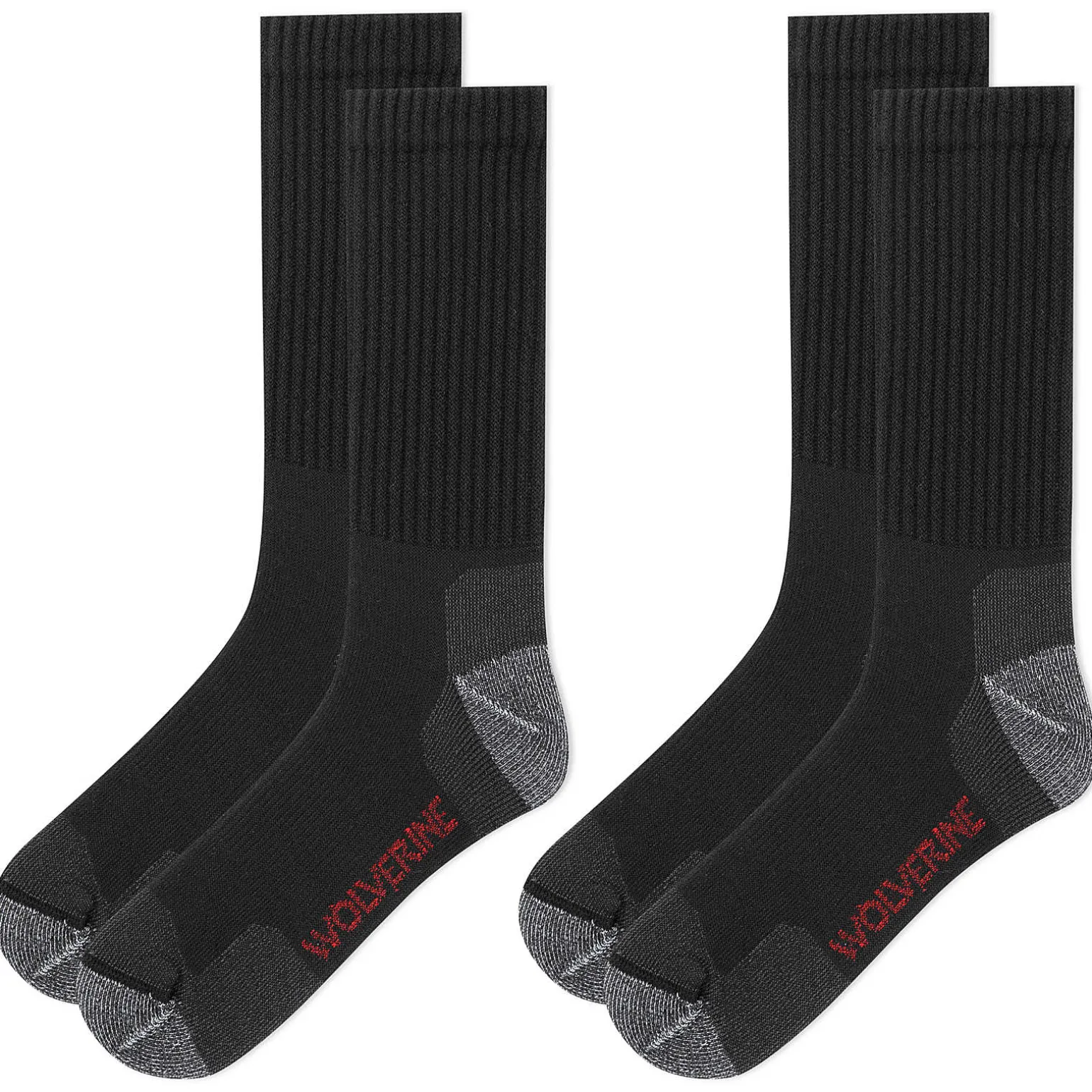 2-PK Safety-Toe Moisture-Wicking Crew Sock