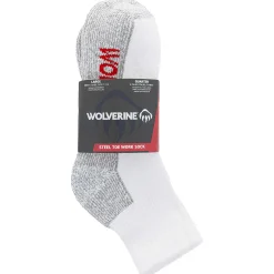 2-PK Steel-Toe Cotton Quarter Sock