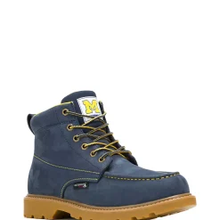 Wolverine X Valiant University Of Michigan Floorhand Moc Toe Work Boot